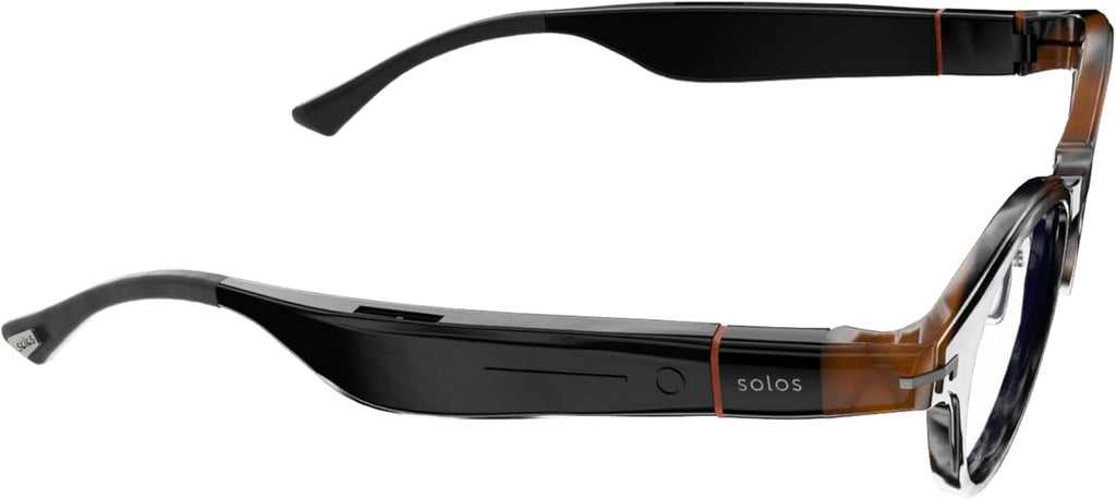 SOLOS AI Smart Glasses | AirGo A5 5th Gen | Hydro 8 Shiny Havana | Integrated ChatGPT for Travel and Real Time Translation | Stereo Speakers | Blue Light Blocker | Compatible with iOS and Android
