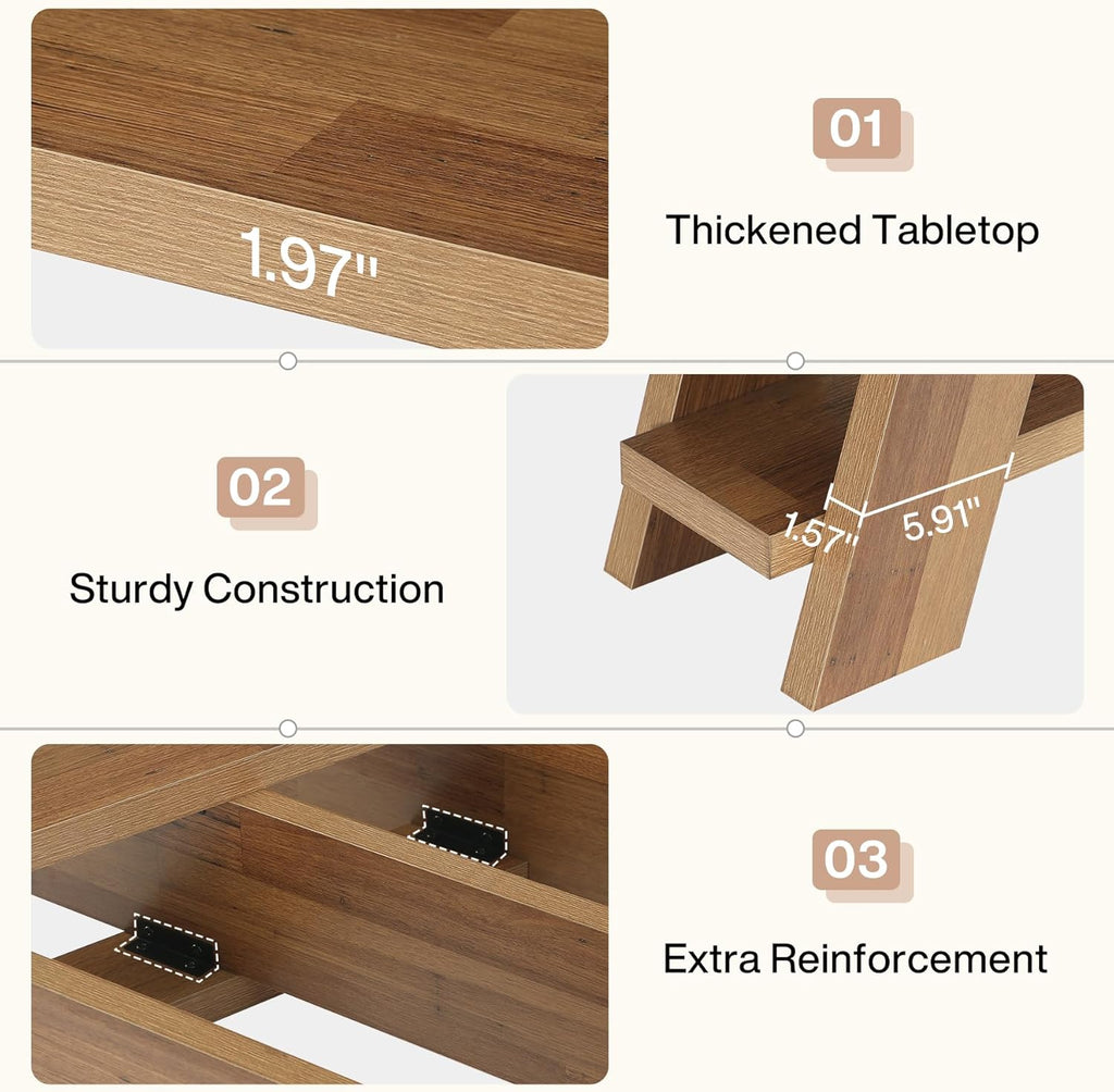 Tribesigns 70.9" Extra Long Console Table with Storage, 3-Tier Narrow Wooden Sofa Table Behind The Couch, Farmhouse Entry Foyer Table for Entryway, Living Room, Hallway, Brown