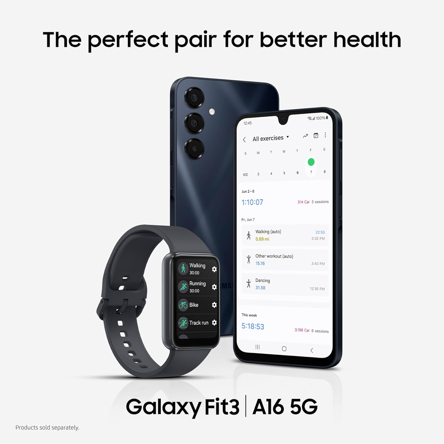 Samsung Galaxy A16 5G 128GB Cell Phone, Unlocked Android Smartphone, Large AMOLED Display, Durable Design, Super Fast Charging, Expandable Storage, US Version, 2025, Blue Black (Renewed)