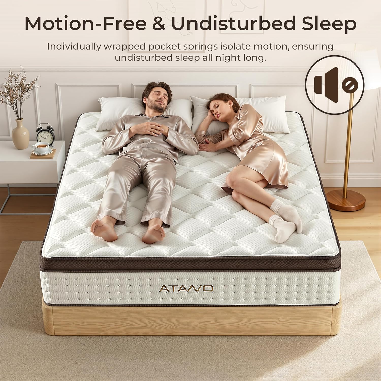 12 Inch Full Mattress, Medium Firm Hybrid Mattress Full with Zoned Pocket Springs & Memory Foam for Pressure Relief, Motion Isolation | Fiberglass-Free, CertiPUR-US Certified | 75"*54"