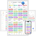 32 Inch Digital Calendar, Electronic Chore Chart, Smart Weekly and Monthly Planner 1920 * 1080P IPS Touchscreen Wall Calendar Rewards for Family Schedules, Meal Planning Gift