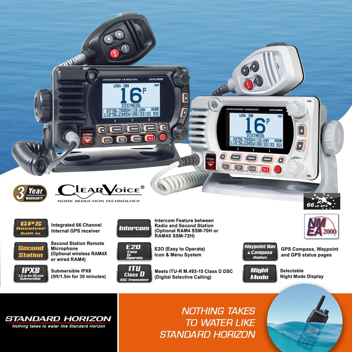 Standard Horizon GX1850 Fixed Mount VHF - NMEA 2000 - Black