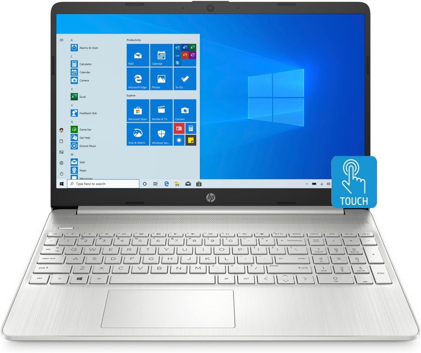 HP 15-ef0023 AMD Ryzen 5 Pro 3500U 12GB RAM 256GB SSD 15.6-inch HD WLED Touch Screen Laptop (Renewed)