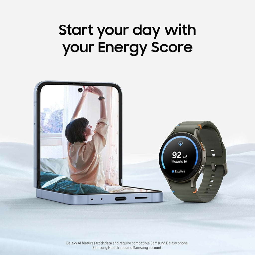 SAMSUNG Galaxy Watch 7 40mm Bluetooth AI Smartwatch w/Energy Score, Wellness Tips, Heart Rate Tracking, Sleep Monitor, Fitness Tracker, 2024, SM-L300NZECXAA Cream (Renewed)