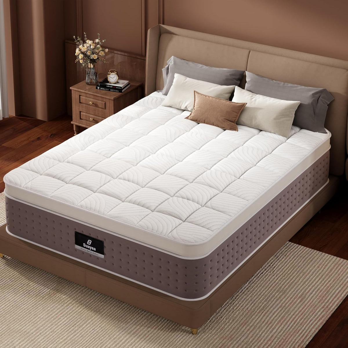 Queen Size Mattresses, 14 Inch Hybrid Queen Mattress in a Box, Cooling Gel Memory Foam Mattresses with Individual Pocket Springs, Pressure Relief, Medium Firm Feel, Edge Support, 365-Night Trial