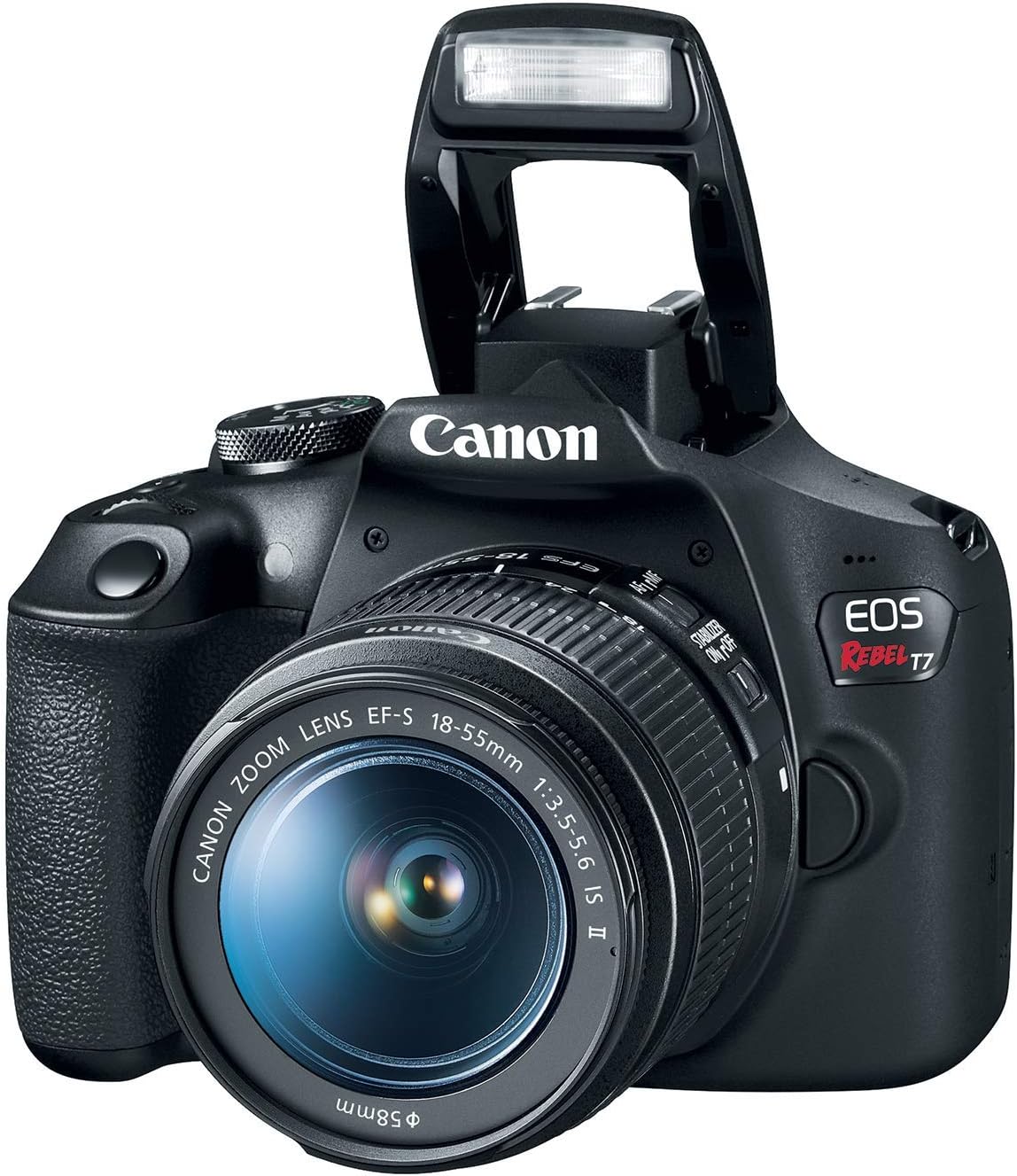 Canon EOS Rebel T7 DSLR Camera with 18-55mm Lens (Black) (Renewed)