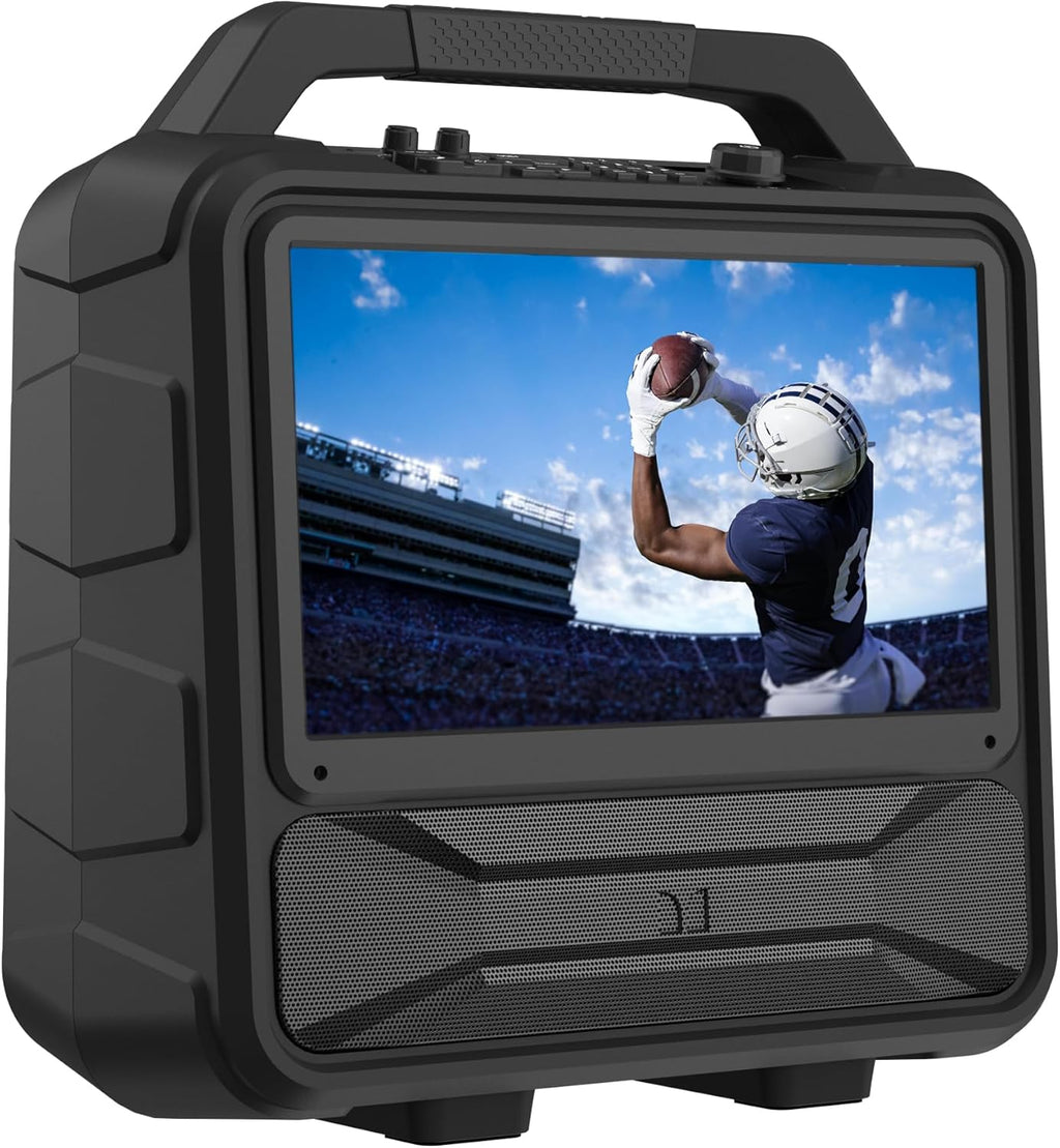 Monster Vision 2 | Portable Entertainment System with 15.6" 1080p Display & 60W Speakers | up to 25 Hours of Playtime | Dual HDMI Ports | Includes USB-C to HDMI Cable | ATSC Tuner for Portable TV use