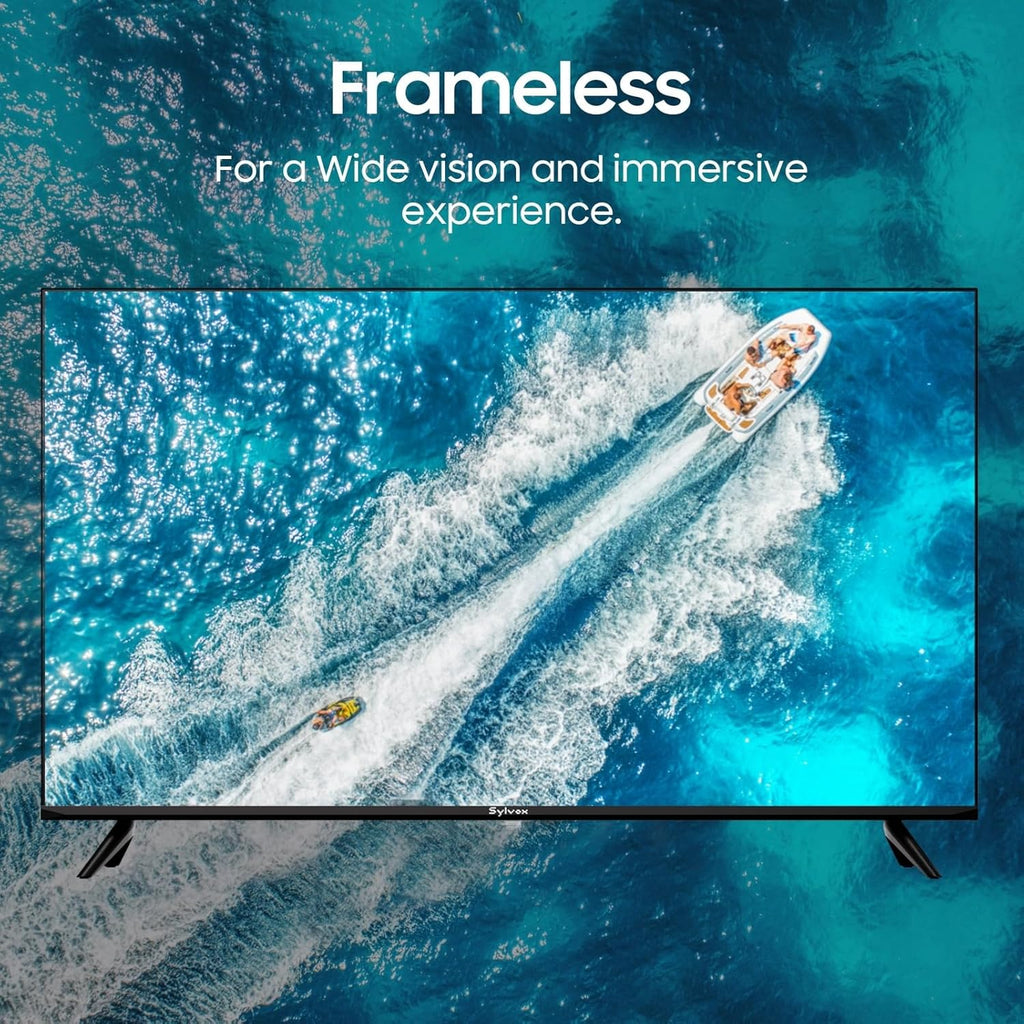 SYLVOX 12 Volt TV, 40" Smart Television 1080P with Google OS Support Voice Remote Screencast ATSC NTSC WiFi Bluetooth HDMI USB, AC/DC Powered, 12V TV for RV Camper Boat Coastal Home (Marine Series)