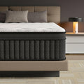 CRYREINA Queen Mattress, 12 Inch Queen Hybrid Mattress in a Box, Upgrade Individually Pocket Springs, Medium Firm, Pressure Relief, Breathable Comfort and Durable