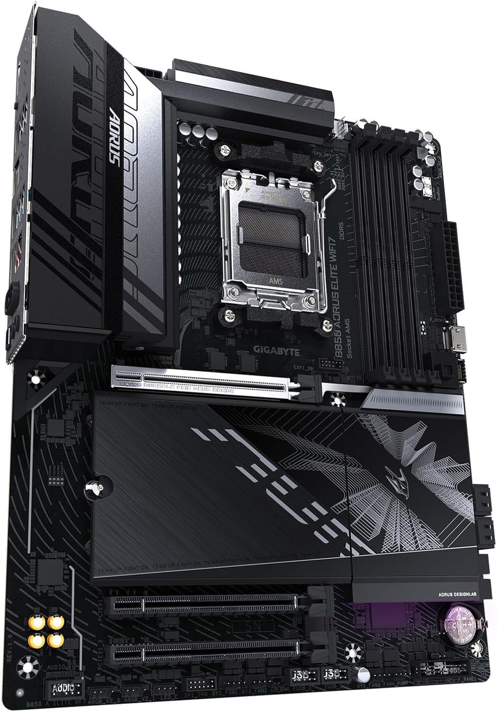 GIGABYTE B850 AORUS Elite WIFI7 AMD AM5 ATX Motherboard, Support AMD Ryzen 9000/8000/7000 Series, DDR5, 14+2+2 Power Phase, 3X M.2, PCIe 5.0, USB-C, WIFI7, 2.5GbE LAN, EZ-Latch, 5-Year Warranty