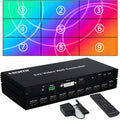 Video Wall Controller 3×3 HDMI Video Wall Splicing Processor 9-Channel TV Wall Controller 3x1 3x2 2×1 2x2 2x3 2x4 6×1 18 Modes With DVI Output Audio IR RS232 Buttons Push 9 Screens 1080P 60Hz 720P etc