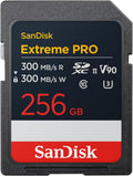 SANDISK 256GB Extreme PRO SDXC UHS-II Memory Card - Up to 300MB/s Read and Write speeds, V90, 8K, 4K UHD, SD Card - SDSDXDM-256G-GN4IN