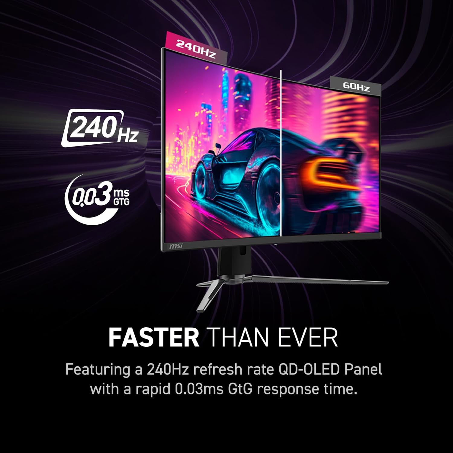 msi MPG 321CURX QD-OLED, 32-Inch, 4K UHD, 3840x2160,1700R,OLED Monitor, 240Hz, 0.03ms, DisplayHDR True Black 400, G-SYNC Compatible, HDMI 2.1, DP 1.4a, USB C (98W PD),Height Adjustable, Black