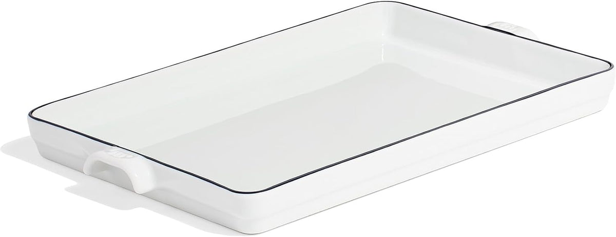 Made In Cookware | Baking Slab | Pure French Porcelain | Crafted in France | Navy Rim