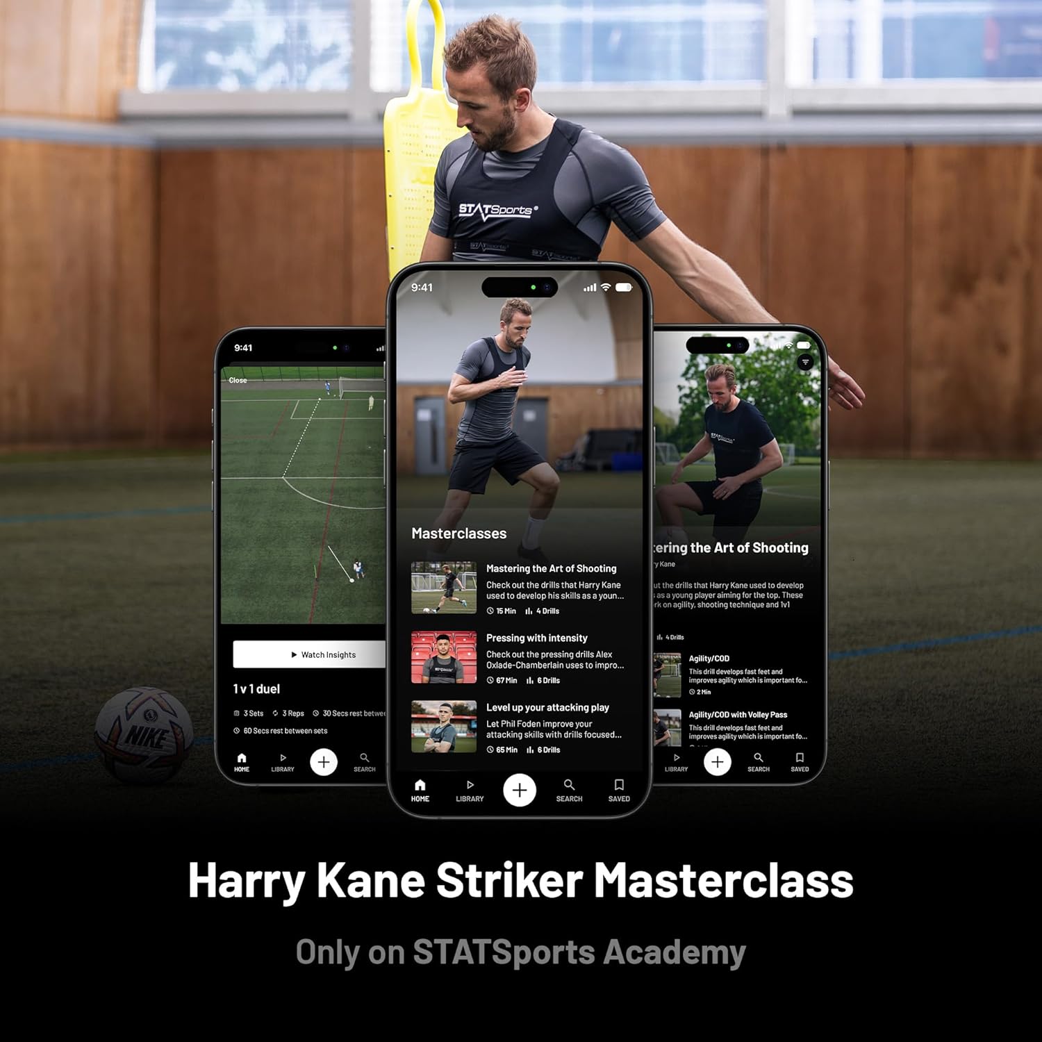 STATSports Academy GPS Soccer Tracker Vest - Unlock Elite Performance with Pro-Level Coaching, Drills & Nutrition - Tracks 24 Metrics - Football GPS Vest Used by Pro Players & Teams