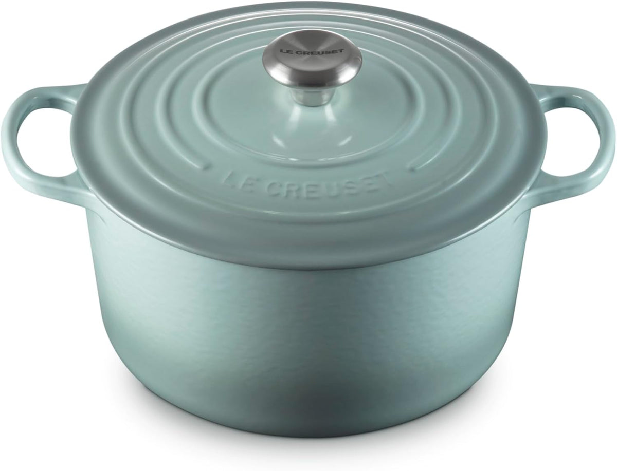 Le Creuset Enameled Cast Iron Signature Deep Round Oven, 6.5 qt., Sea Salt