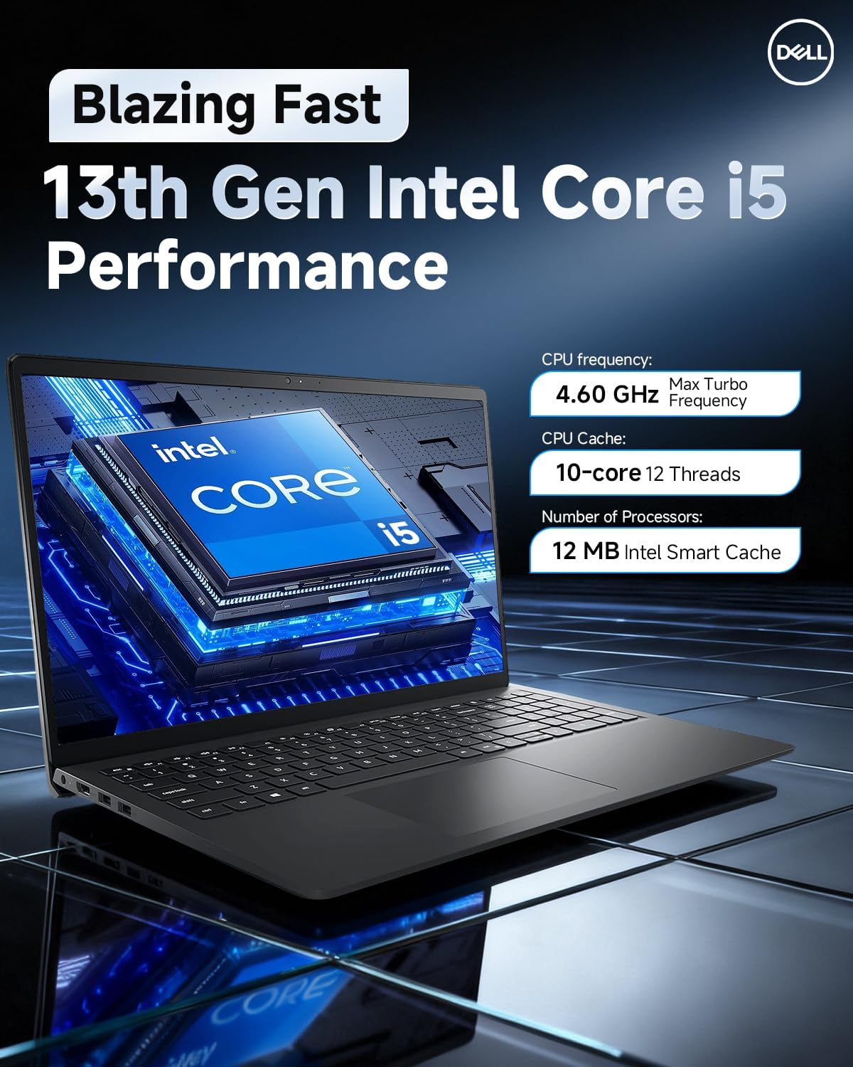 Dell Inspiron 15 3530 Touchscreen Laptop Computer, 15.6" FHD Anti-Glare Touchscreen, Intel 10-Core i5-1334U(Up to 4.6 GHz), 20GB RAM, 512GB SSD, Copilot AI, WiFi 6, Student & Business, Windows 11 Pro