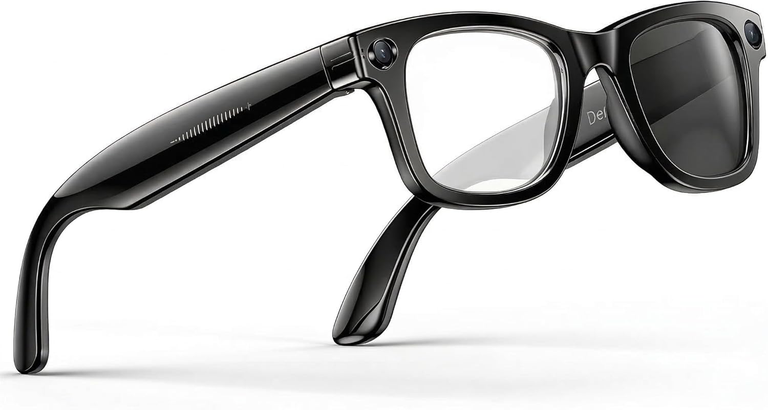 AI Smart Glasses with Camera and Bluetooth, 8MP 4K Camera Glasses with Translation & Voice Control, Video, Audio Recording, IP67 Waterproof Smart Glasses for Business & Outdoor(Photochromic)