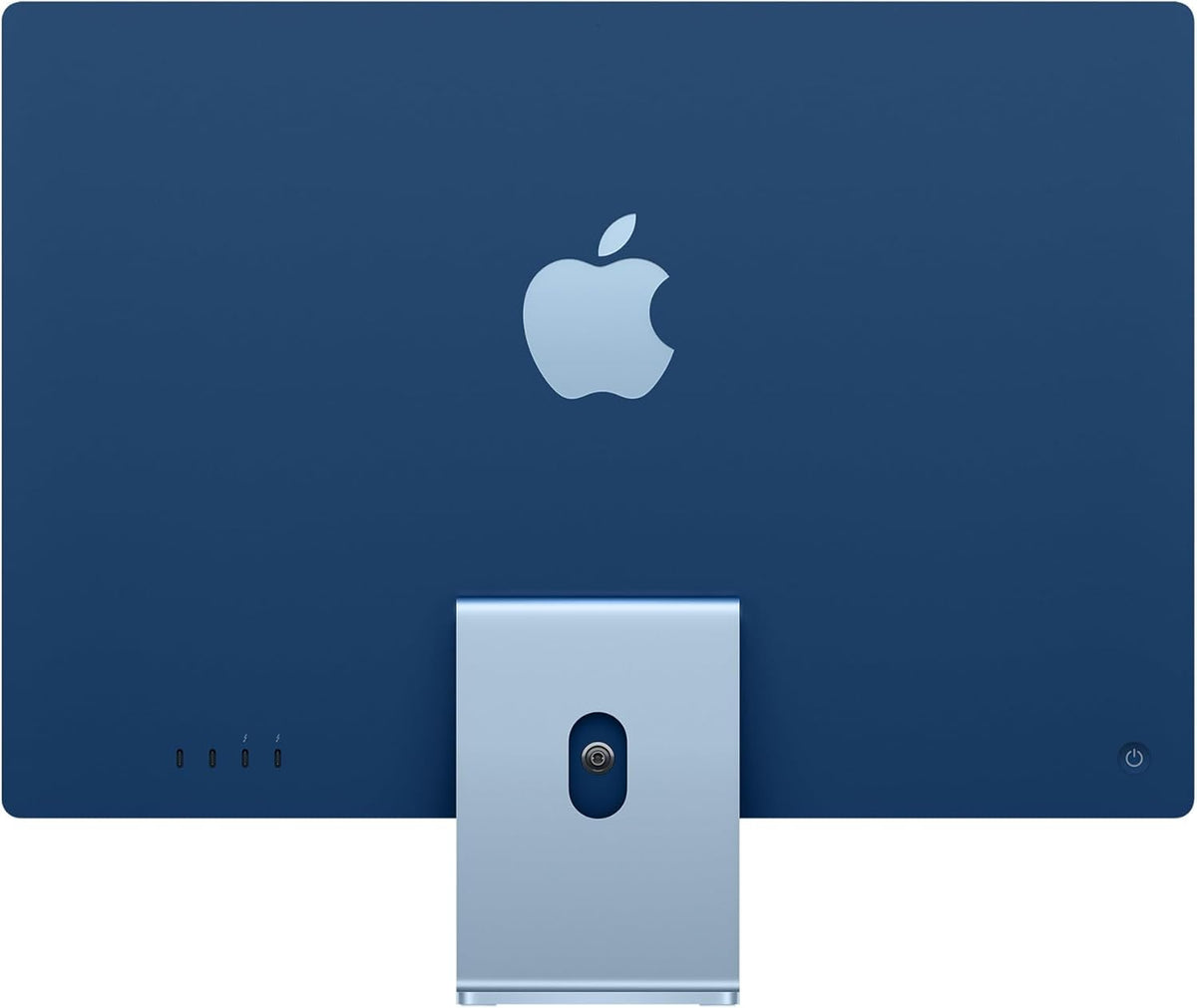 2021 Apple iMac with Apple M1 Chip with 8-core CPU (24-inch, 8GB RAM, 256GB SSD Storage) (QWERTY English) Blue (Renewed)