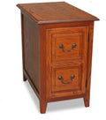 Leick Home Shaker End Table, Solid Wood, with Storage Door, for Living Rooms and Small Spaces, Medium Oak, 10030-MED