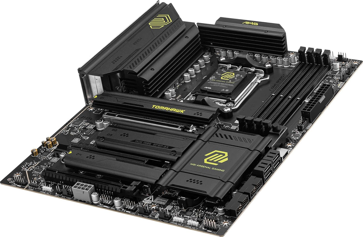 MSI MAG X870 Tomahawk WiFi Gaming Motherboard (AMD Ryzen 9000/8000/7000 Series Processors, AM5, DDR5, PCIe 5.0, M.2 Gen5, SATA 6Gb/s, USB 40Gbps, HDMI/DP, Wi-Fi 7, Bluetooth 5.4, 5Gbps LAN, ATX)