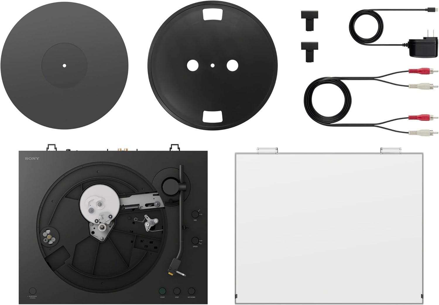 Sony PS-LX5BT Premium Wireless Bluetooth Turntable (2026 Model) : Fully Automatic Belt Drive Vinyl Record Player with Built-in Phono EQ and Included Audio Cable, Black