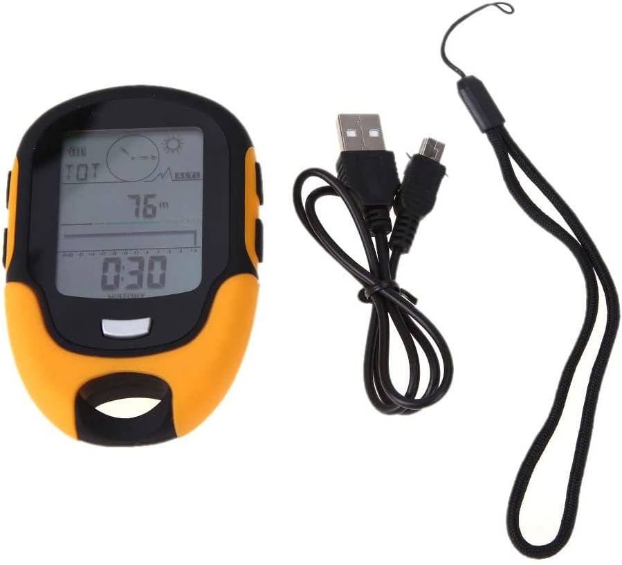 Handheld GPS Navigation Tracker Locator Receiver Portable Digital Altimeter Barometer Compass