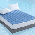 YOUR MOON Queen Size Cooling Mattress Topper, Cool Mattress Pad for Hot Sleepers, Quilted Bed Topper for 8''-16'' Deep Pocket, Soft Thick Pillow Top Pad Cover for Back Pain Relief, 1000GSM (Blue)