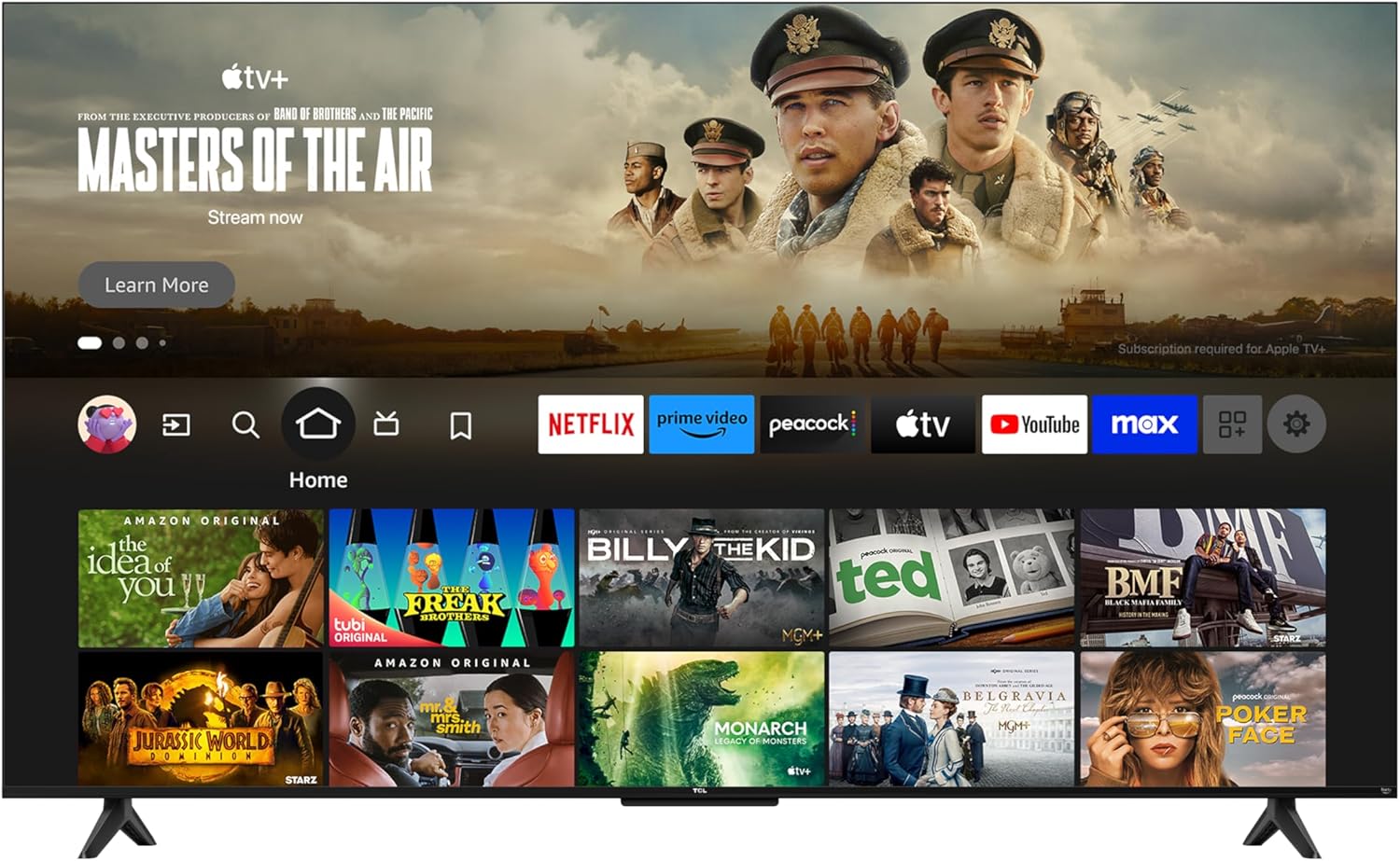 TCL 55-Inch Class Q65 QLED 4K Smart TV with Fire TV (55Q651F, 2024 Model), Dolby Vision and Atmos, HDR PRO+, Alexa Built-in with Voice Remote, Apple AirPlay 2 Compatibility, Streaming Television
