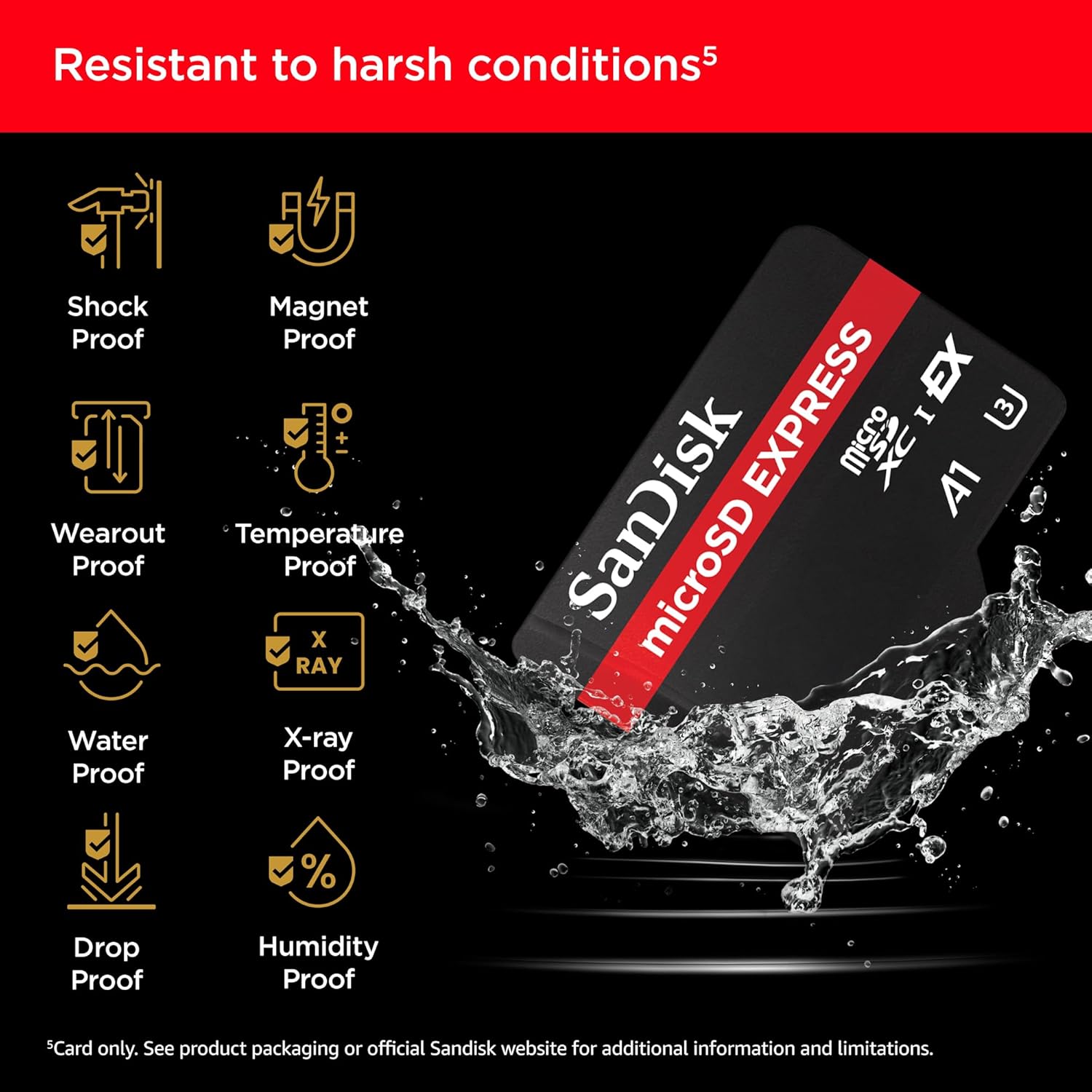 SANDISK 512GB microSD Express Card - Works with Nintendo-Switch 2, Up to 880MB/s Read, Up to 650MB/s Write, 220MB/s Sustained Write, U3, C10 - SDSQXFN-512G-GN4N