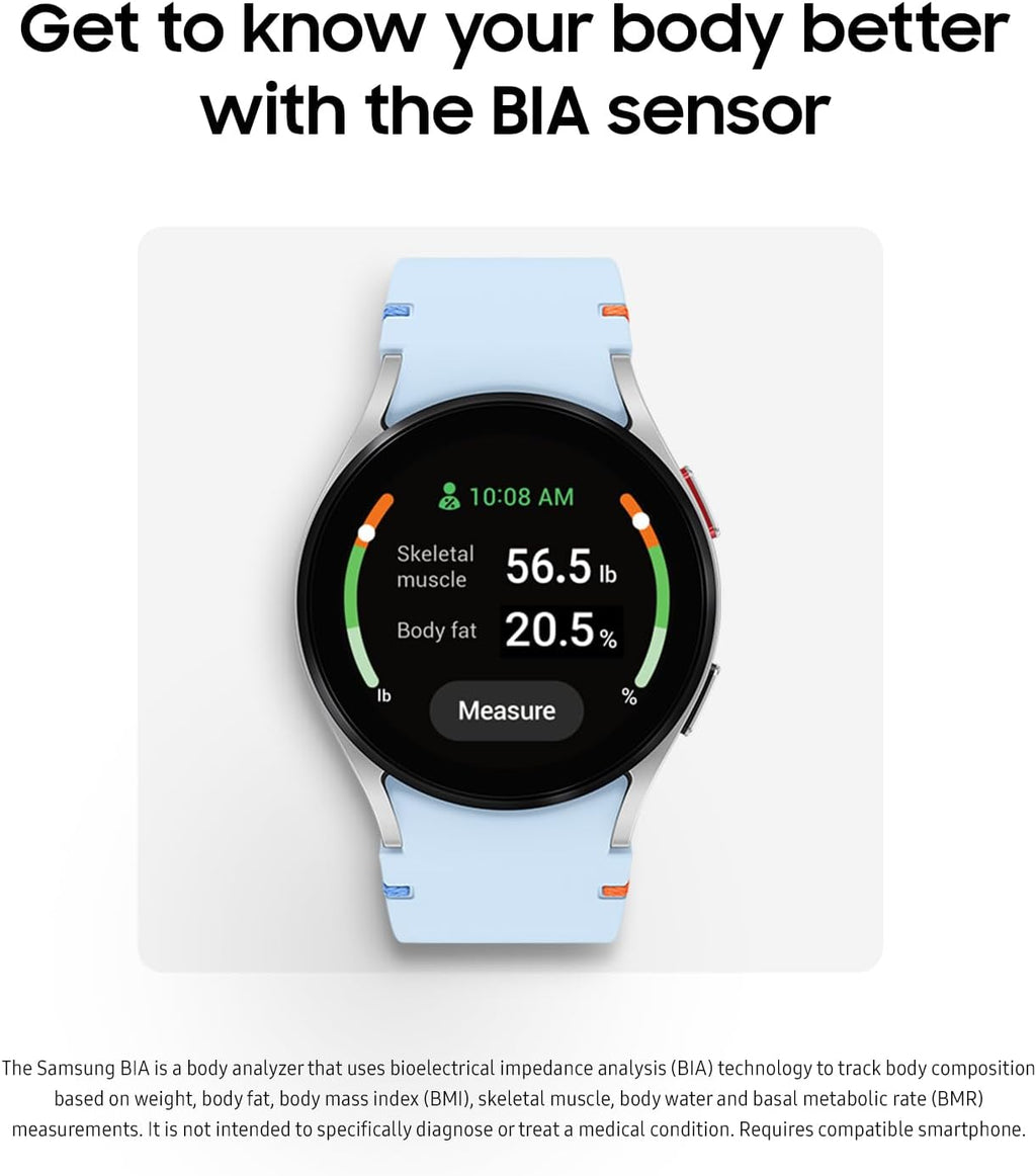 Samsung Galaxy Watch FE 40mm Bluetooth AI Smartwatch w/Fitness Tracking, BIA Sensor, Personalized HR Zones, Heart Rate Tracker, Sleep Monitor, 2024, Black US Version, 1Yr Manufacturer Warranty