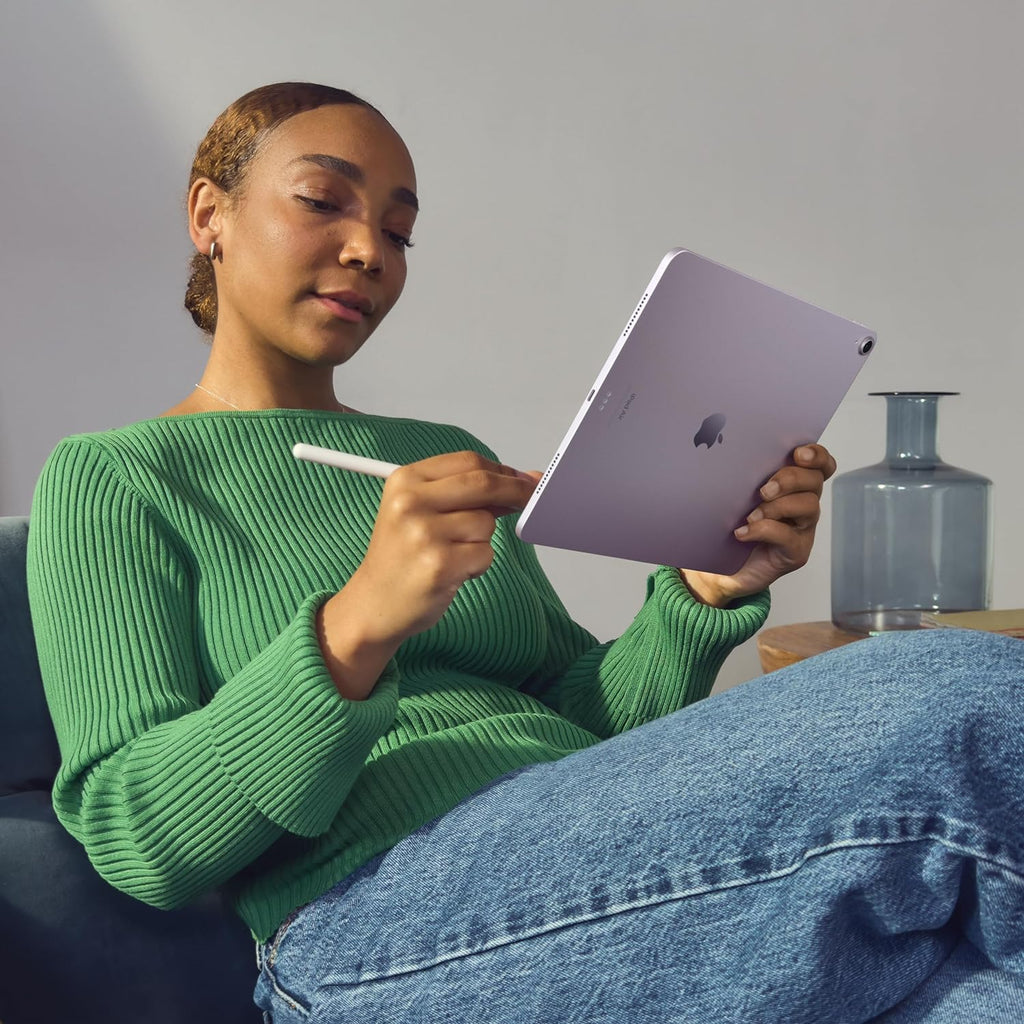 Apple iPad Air 11-inch (M2): Built for Apple Intelligence, Liquid Retina Display, 1TB, 12MP Front/Back Camera, Wi-Fi 6E + 5G Cellular, Touch ID, All-Day Battery Life — Purple