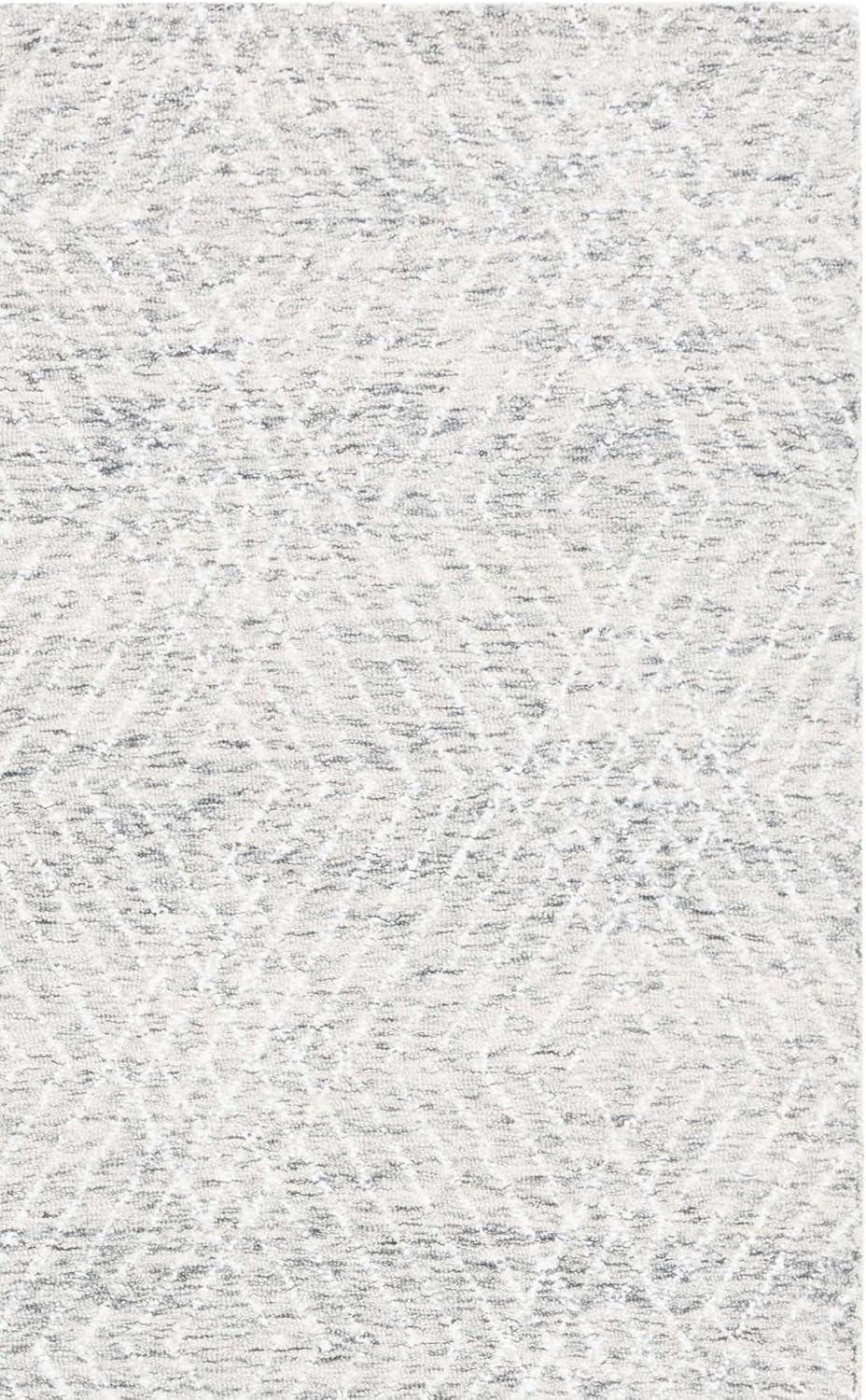 SAFAVIEH Area Rug 8x10 - Abstract Collection - Large - Grey & Ivory, Handmade Wool, Ideal for Living Room, Bedroom, Office, Dining Space (ABT499F)