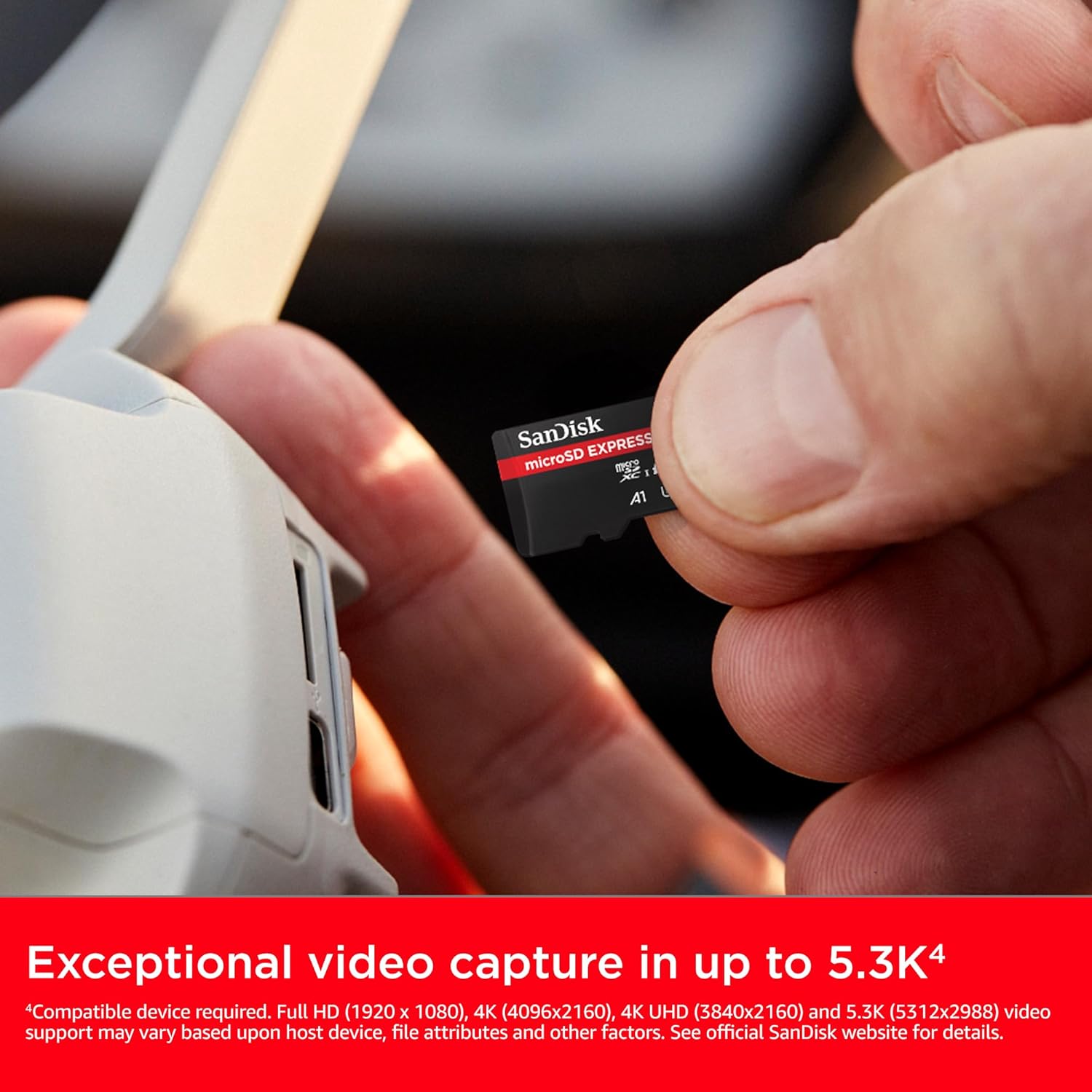 SANDISK 512GB microSD Express Card - Works with Nintendo-Switch 2, Up to 880MB/s Read, Up to 650MB/s Write, 220MB/s Sustained Write, U3, C10 - SDSQXFN-512G-GN4N