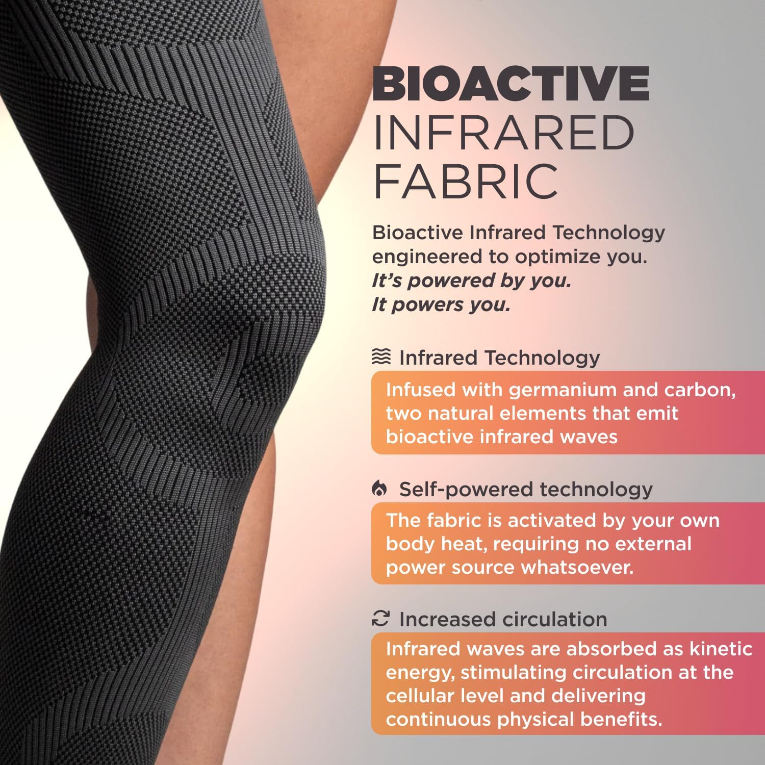 Incrediwear Leg Sleeve – Infrared Full Leg Sleeves for Women and Men Supporting Pain Relief, Swelling, Muscle Recovery