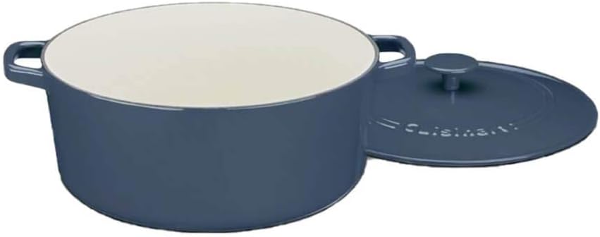 Cuisinart Chef's Classic Enameled Cast Iron Round Covered Casserole (Provencial Blue, 7- Quart)