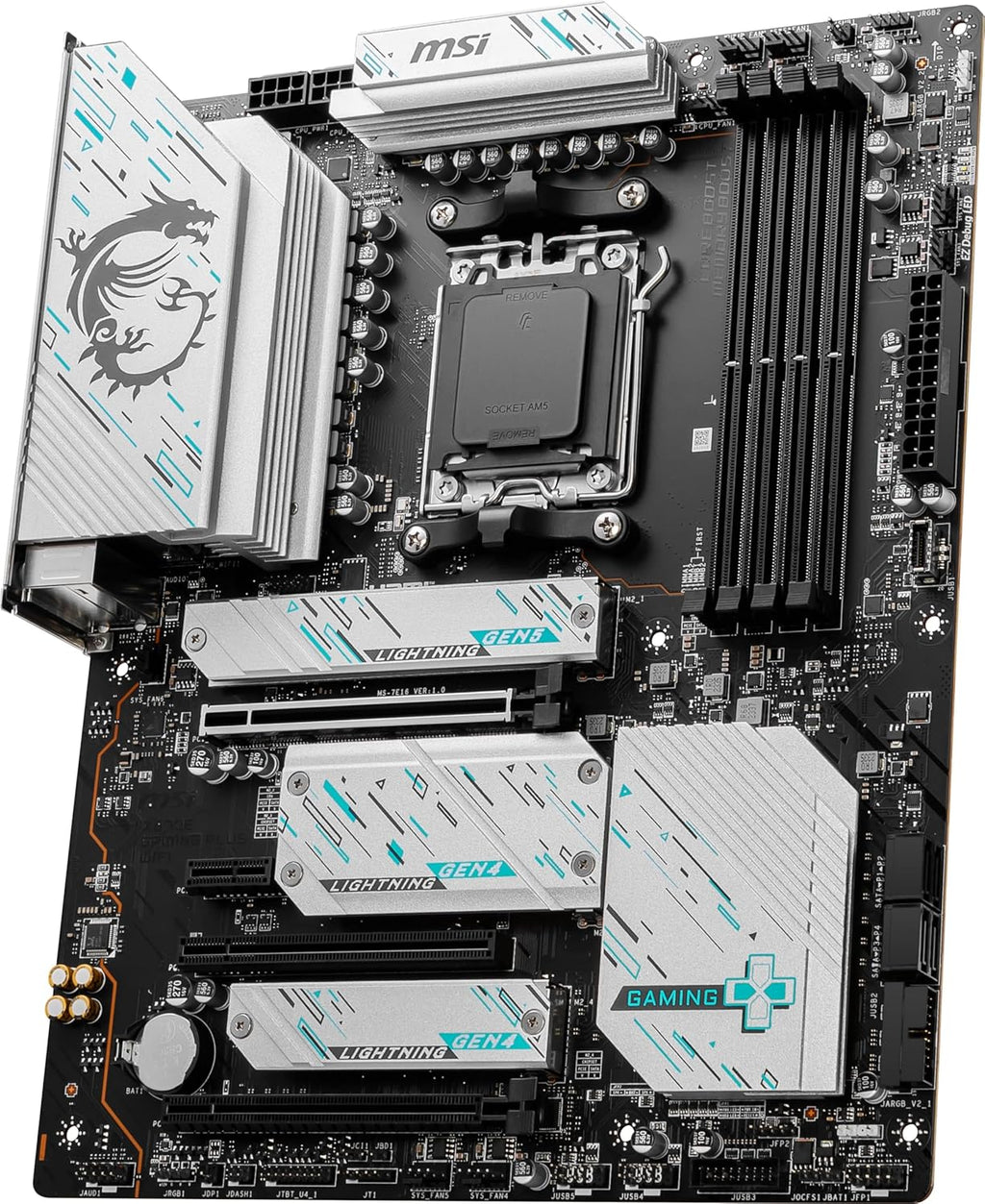 MSI X670E GAMING PLUS WIFI Gaming Motherboard (AMD Ryzen 9000/8000/7000 Series Processors, AM5, DDR5, PCIe 5.0, SATA 6Gb/s, M.2 slots, USB 3.2 Gen 2, Wi-Fi 6E, Bluetooth 5.3, 2.5Gbps LAN, HDMI/DP,ATX)
