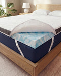 Memory Foam Mattress Topper with Cooling Cover - 3 Inch Cooling Gel Mattress Topper - Extra Plush, Thick & Comfortable - King Size Mattress Pad with Washable Cover - Pressure & Pain Relief Bed Topper