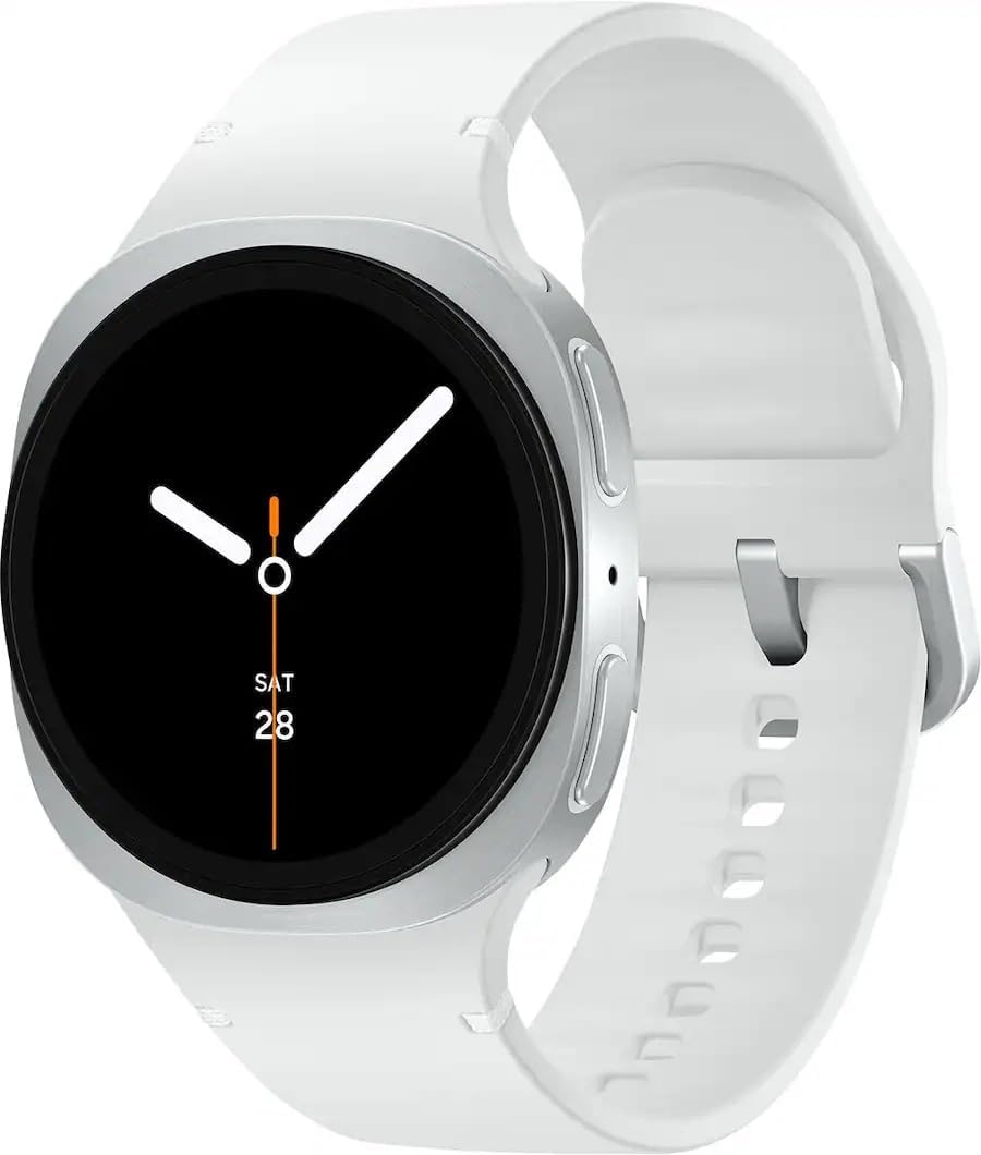 Samsung Galaxy Watch 8 (2025) 40mm LTE Smartwatch, Cushion Design, Fitness Tracker, Sleep Coaching, Running Coach, Energy Score, Heart Rate Tracking, Silver US Version (Renewed)
