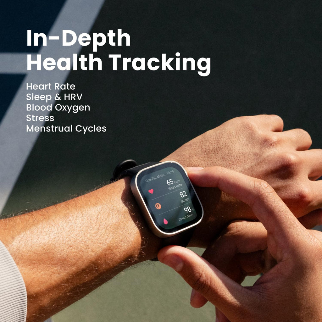 Amazfit Bip Max 50mm Smartwatch, 2.07" AMOLED Display, 20 Days of Battery, GPS, 4GB Storage, Offline Maps, Fitness Tracker, Hybrid Training, 150+ Sports, HYROX Mode, 5 ATM for Android & iPhone, Blue