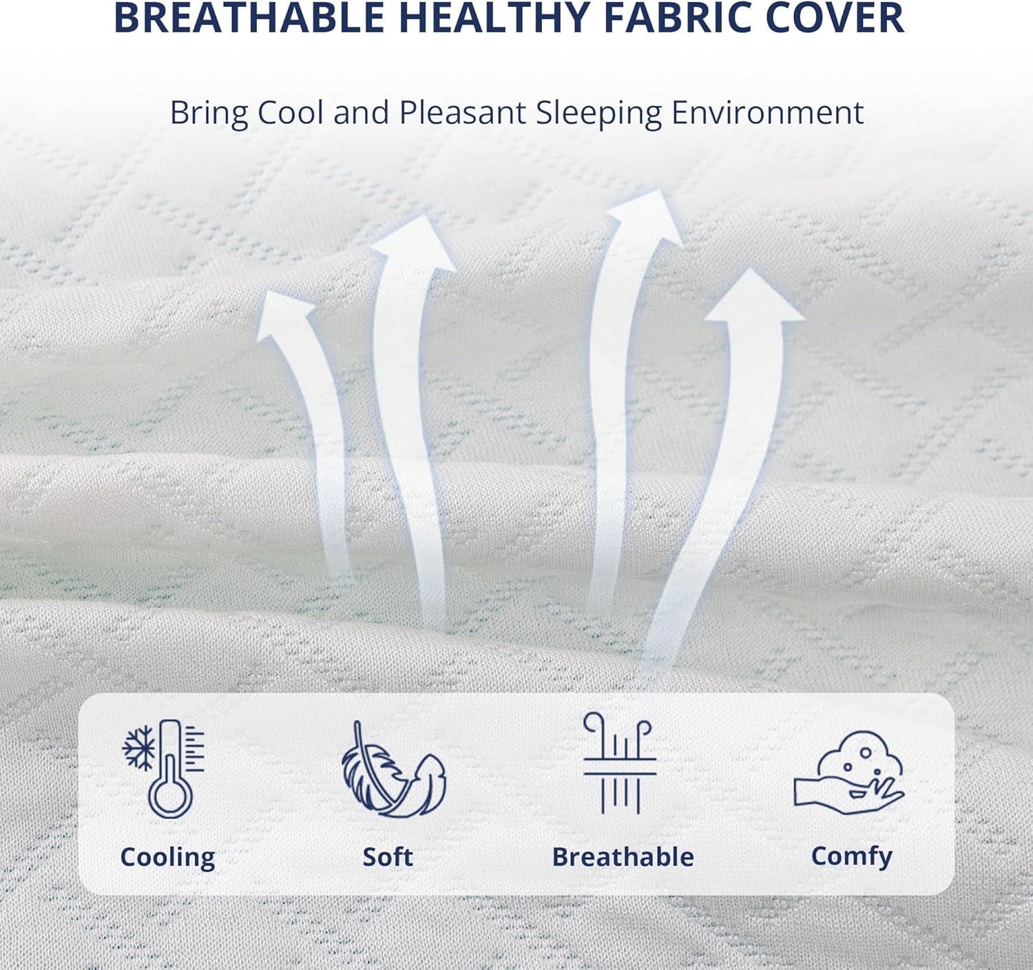 3 Inch Gel Memory Foam Mattress Topper Queen Size, Cooling Bed Topper for Pressure Relief with Removable Breathable Soft Cover, CertiPUR-US Certified
