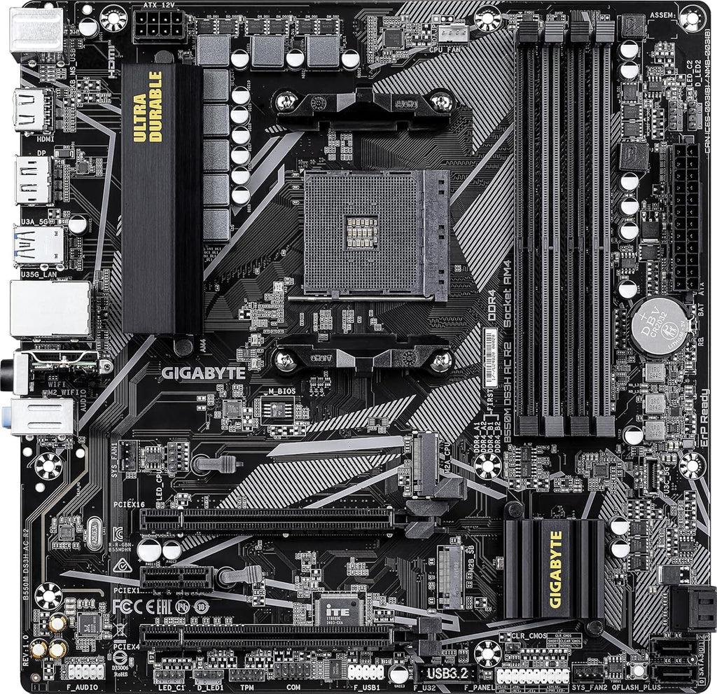 MICRO CENTER AMD Ryzen 5 5500 Desktop Processor with ASRock A520M-HDV AM4 DDR4 Motherboard