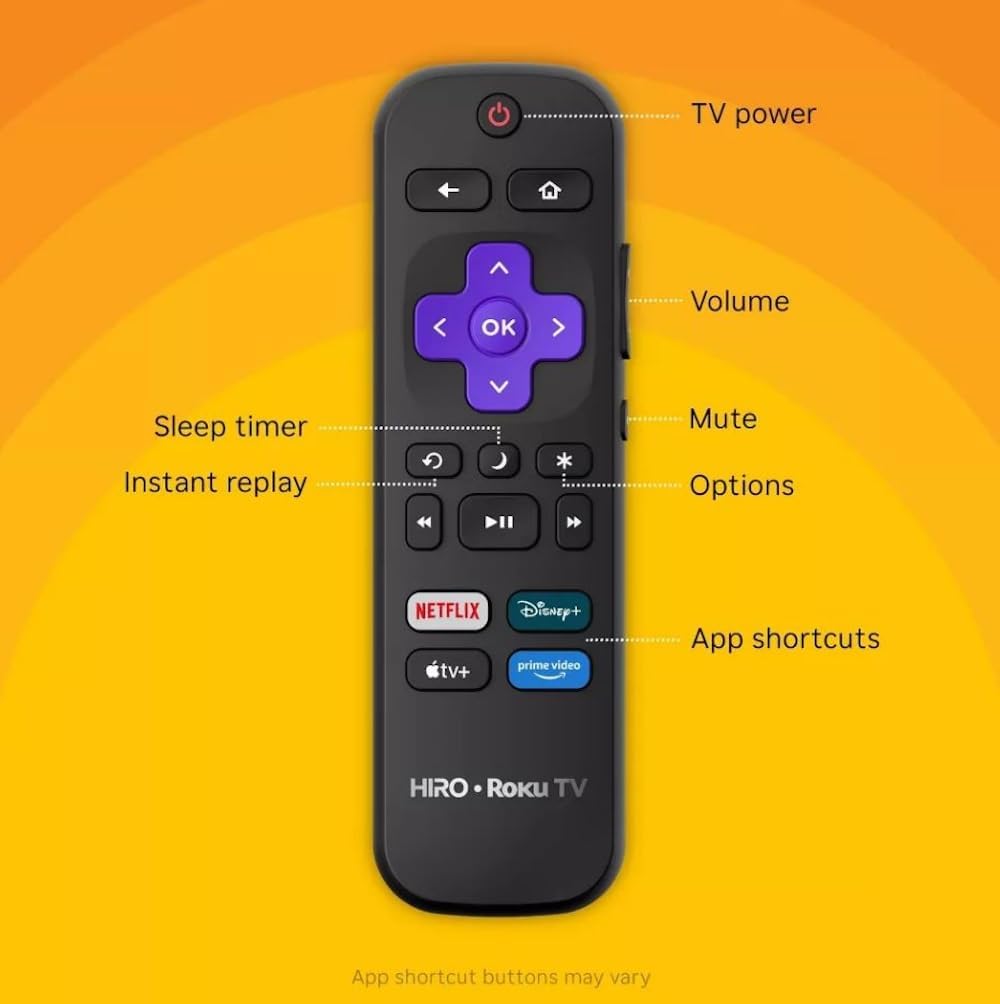 Roku Hiro TV 32" 720p HD Smart TV Flat Screen LED Television TV and Dolby Audio for Streaming, 3X HDMI Ports, with Wi-Fi & Bluetooth - H32C2C4 (Renewed)