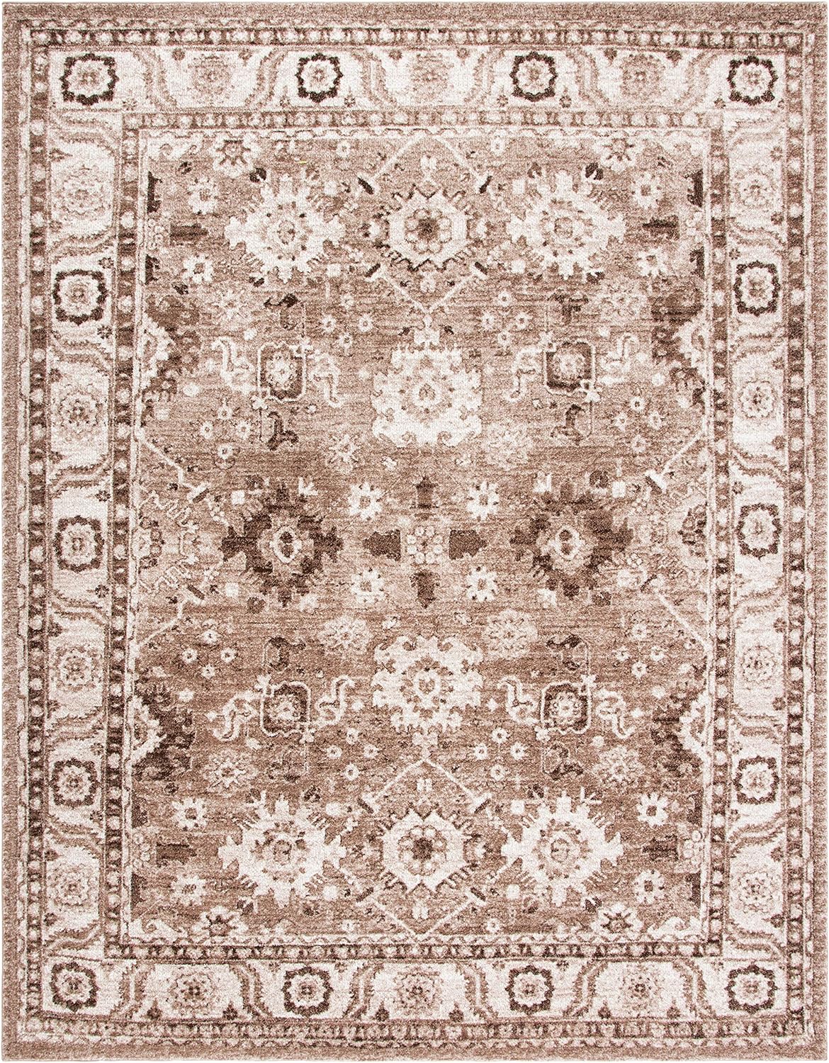 SAFAVIEH Area Rug 9x12 - Vintage Hamadan Collection - Large - Taupe, Traditional Persian Design, Non-Shedding & Easy to Clean, Ideal for Living Room, Bedroom, Dining Space (VTH214T)