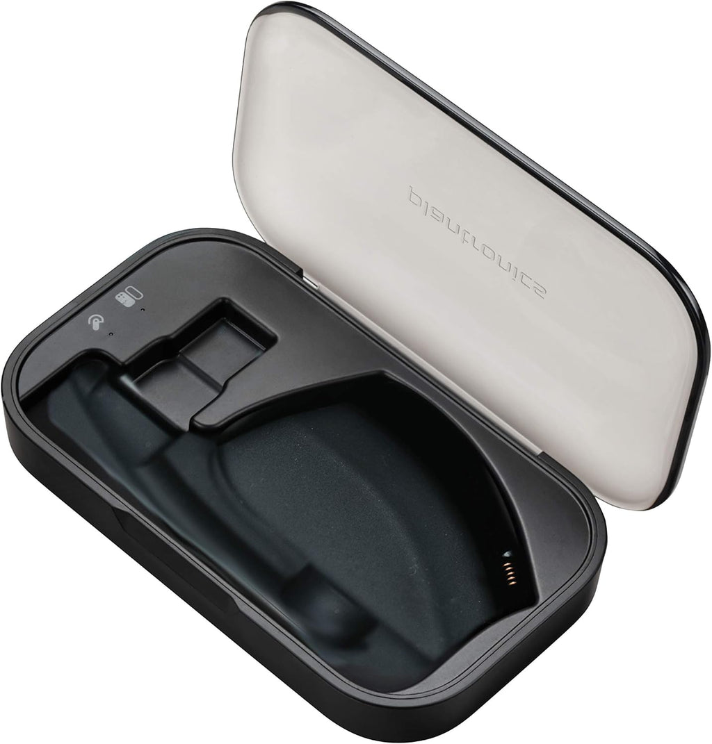Plantronics - Voyager Legend (Poly) - Bluetooth Single-Ear (Monaural) Headset & Charging Case Bundle - Connect to Your PC, Mac, Tablet, or Cell Phone - Noise Canceling