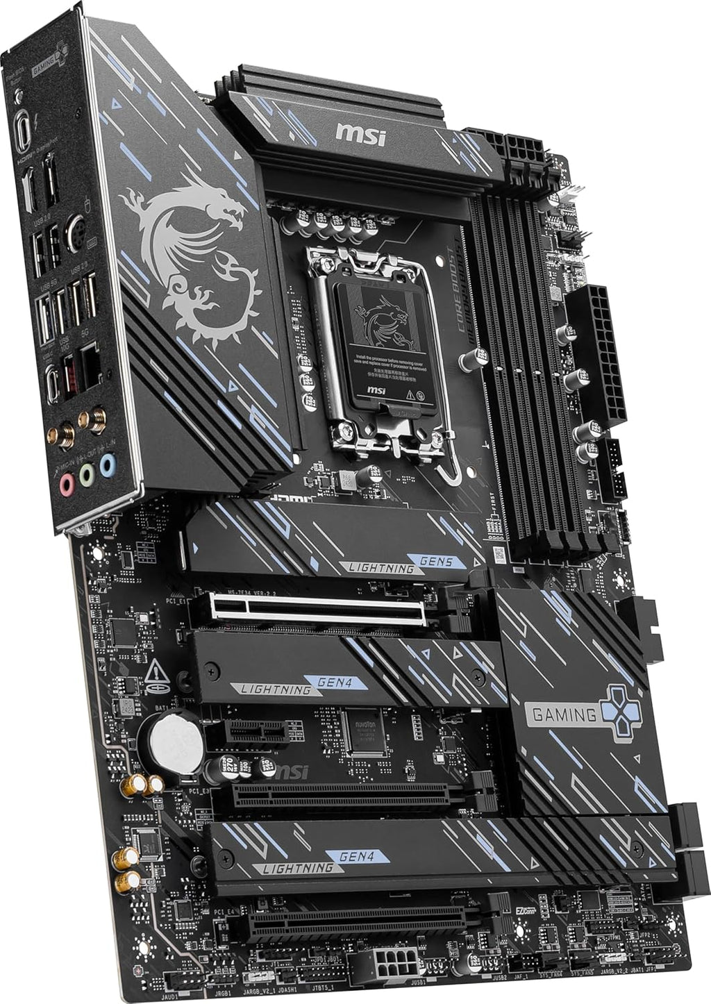 MSI Z890 Gaming Plus WiFi Motherboard,ATX-Supports Core Ultra Series 2 Intel,LGA 1851,DDR5,PCIe 5.0,M.2,SATA,5Gbps LAN,USB C,WiFi 7,Bluetooth 5.4,Thunderbolt 4+HIGH-Speed DDR5 RAM 16GB(1x16GB) Bundle