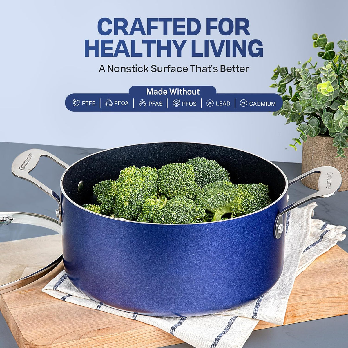 Granitestone 20 Pc Kitchen Pots and Pans Set Non Stick Cookware Set, Kitchen Cookware Sets with Cooking Utensils and Bakeware Set, Made Without PFOA and PFOS, Oven and Dishwasher Safe