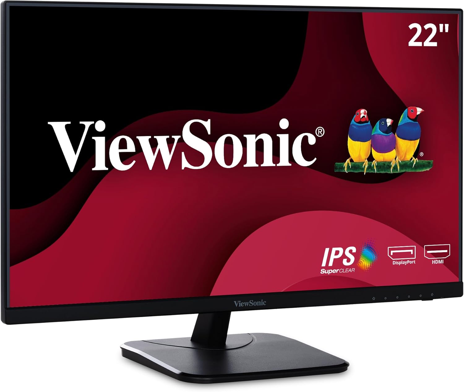 ViewSonic VA2256-MHD 22 Inch 1080p Monitor, IPS Display with FreeSync for Smooth Home and Office Viewing, HDMI, DisplayPort, and VGA Inputs