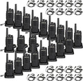 Retevis RT68 Walkie Talkies with Earpiece,2 Way Radios Long Range,Heavy Duty Walkie Talkies for Adults,Rechargeable with USB Charger Base, for Restaurant School Manufacturing Healthcare(20 Pack)