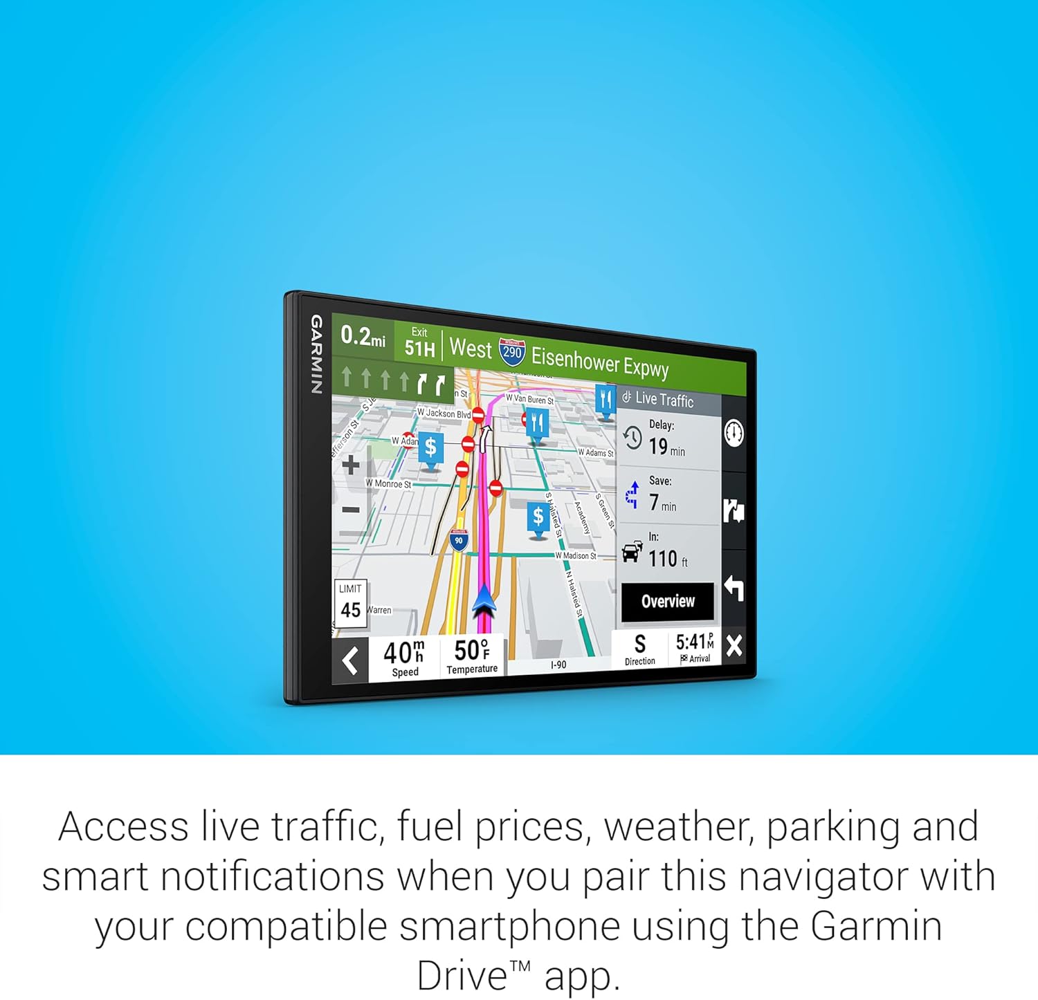 Garmin DriveSmart 86, 8-inch Car GPS Navigator with Bright, Crisp High-Resolution Maps and Garmin Voice Assist